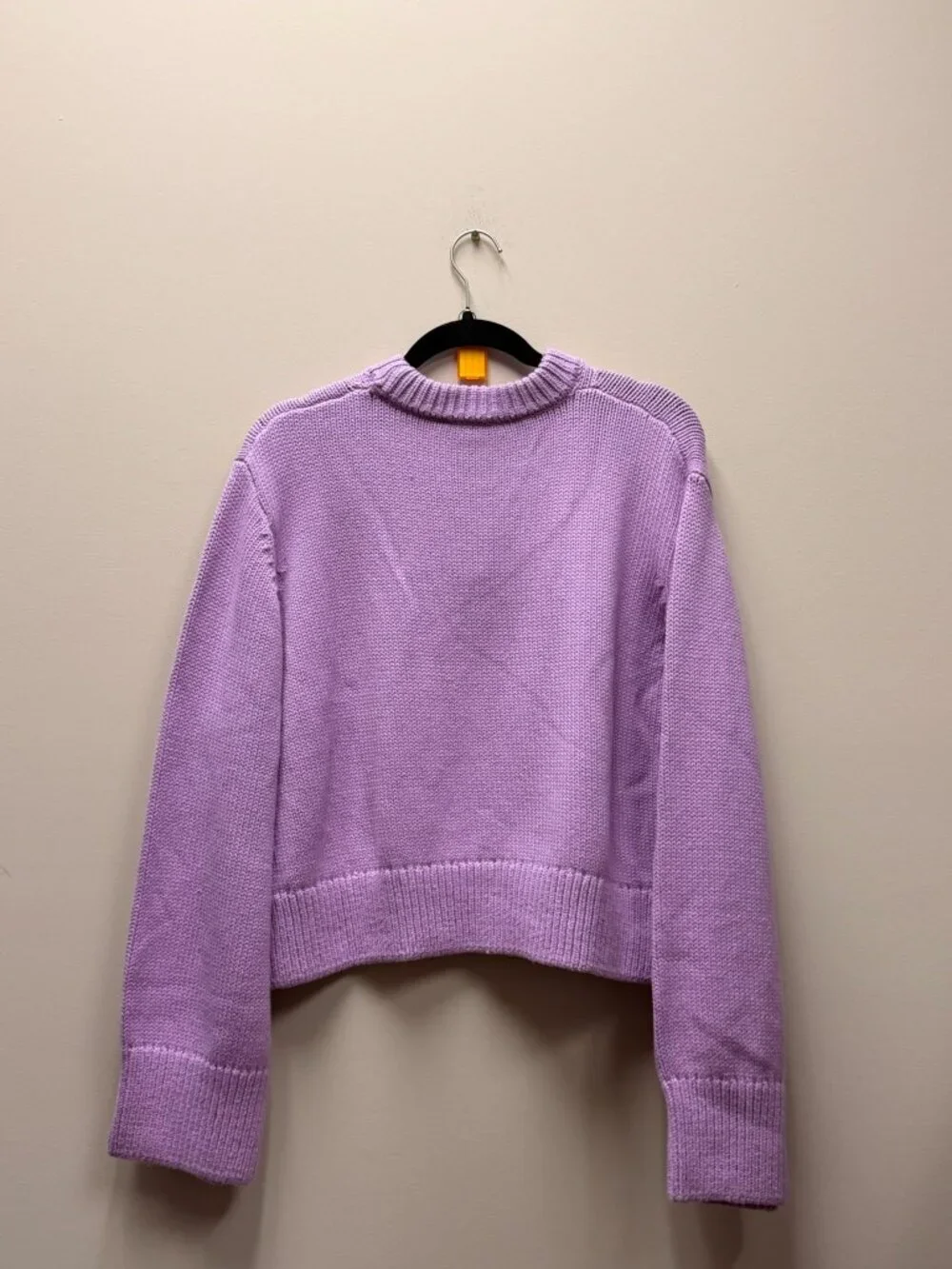 TUCKERNUCK Purple Lilac Aiden Cropped Relaxed Fit Sweater Size XL NWT